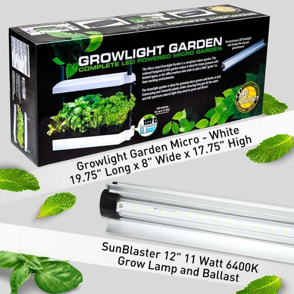 SunBlaster Micro Grow Light Garden LED - White Fashion - Image 2