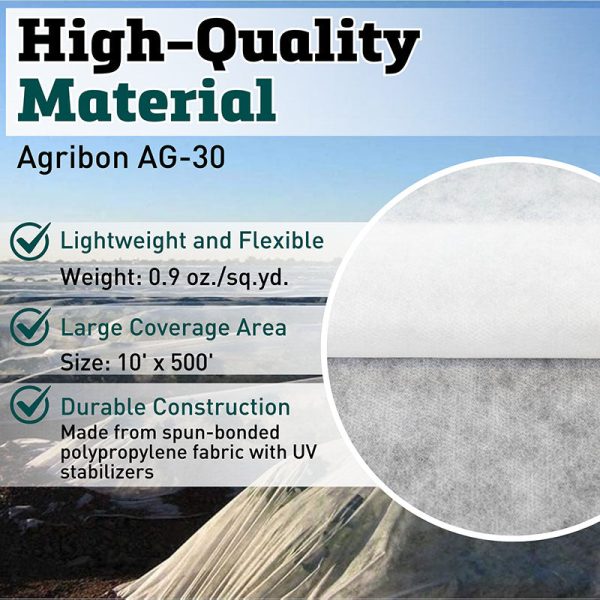 Row Cover Agribon AG-30 10  x 500  Discount - Image 2