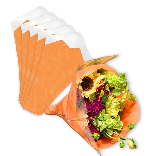 Tissue-Look Bouquet Sleeves (Orange Small) Sale