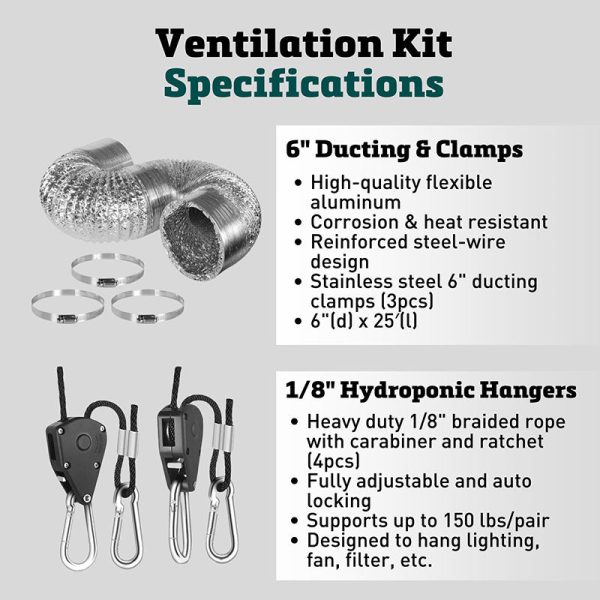 Walden 6  Grow Tent Ventilation Kit Fashion - Image 4