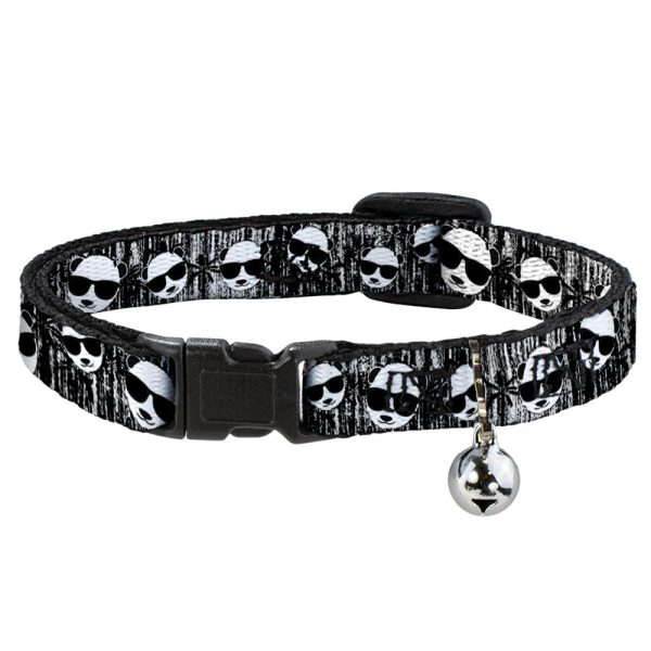 Cat Collar Breakaway - Panda w Sunglasses & Palm Trees For Cheap